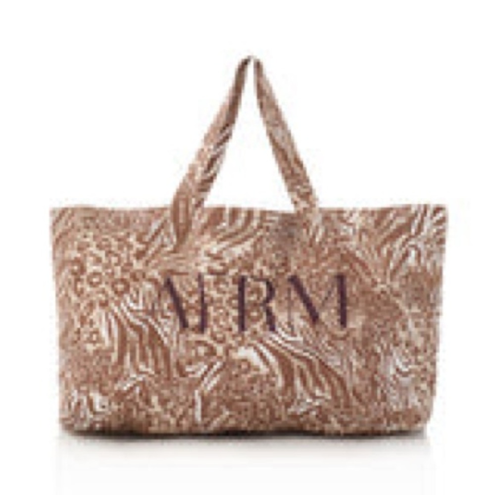 AFRM BRAND NEW TOTE BAG in TAUPE ANIMAL